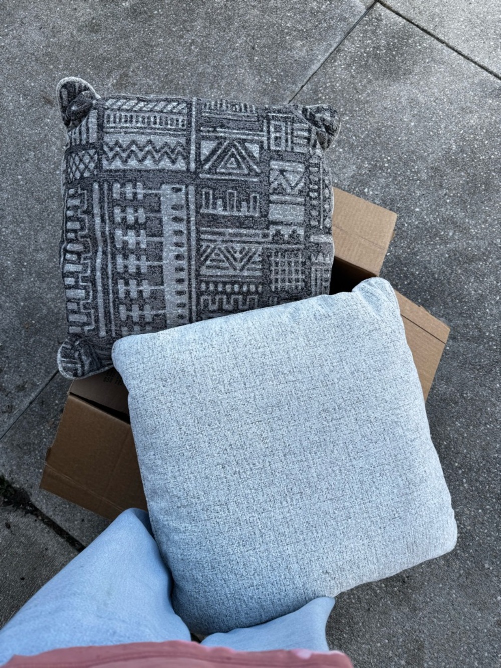 6 Decorative Throw Pillow Covers in Gray Patterns